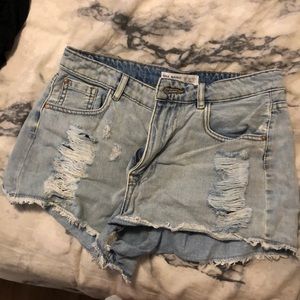 Zara basic light wash Jean shorts